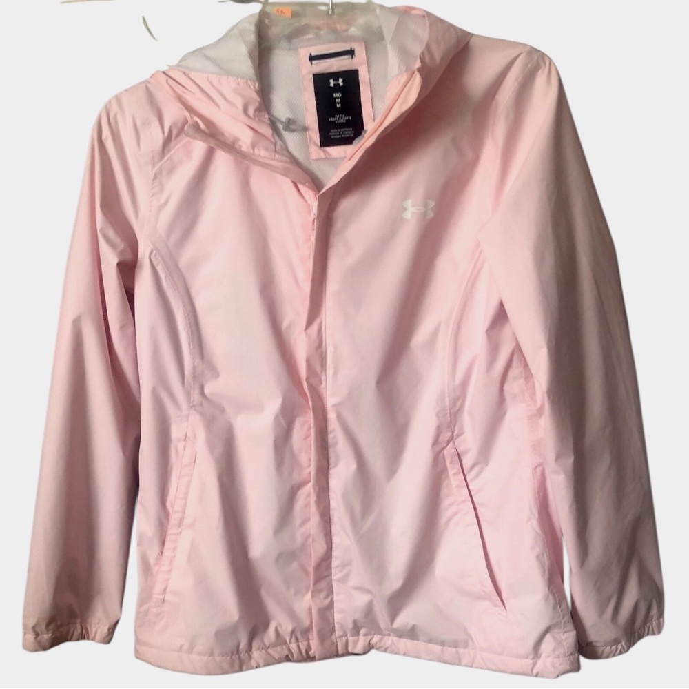 Under Armour Light Pink Hooded Windbreaker Jacket